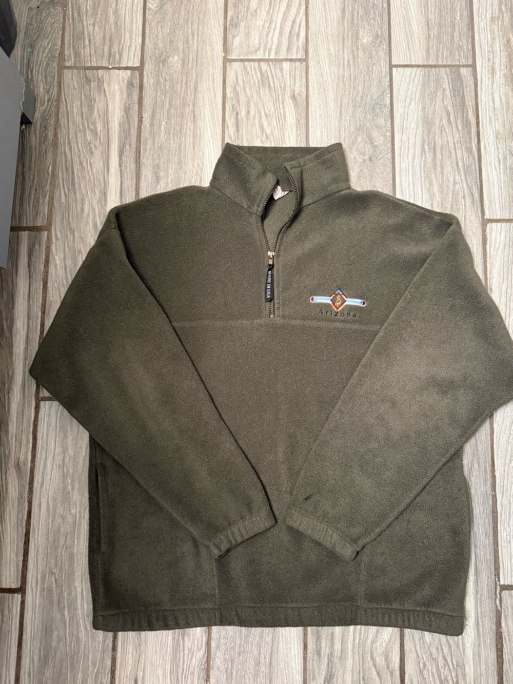 Vintage Polar Graphics Men’s Arizona 1/4 Zip Fleece Pullover Made in USA